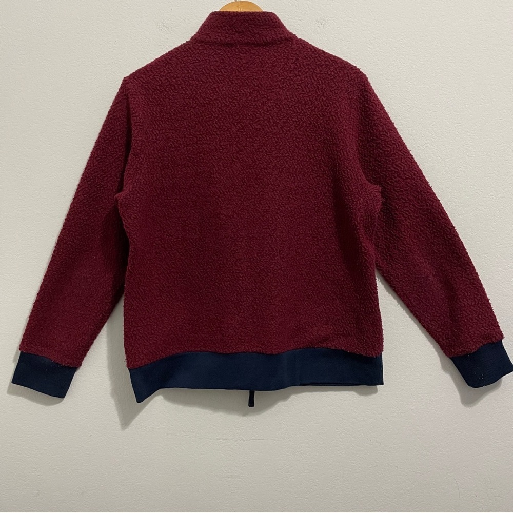 Patagonia Woolyester Fleece Jacket Full Zip Oxide Red Blue Womens Large L - Picture 9 of 16